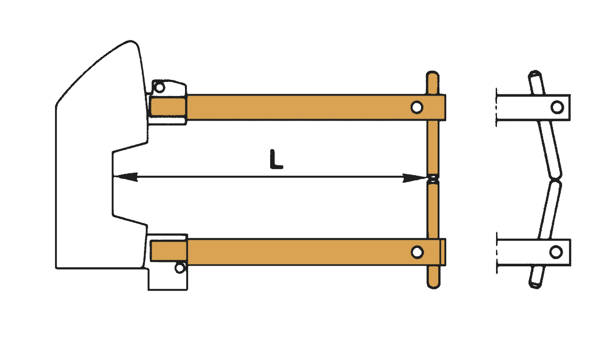 ramená L 350mm s elektródami *12 pre 7902/11, pár