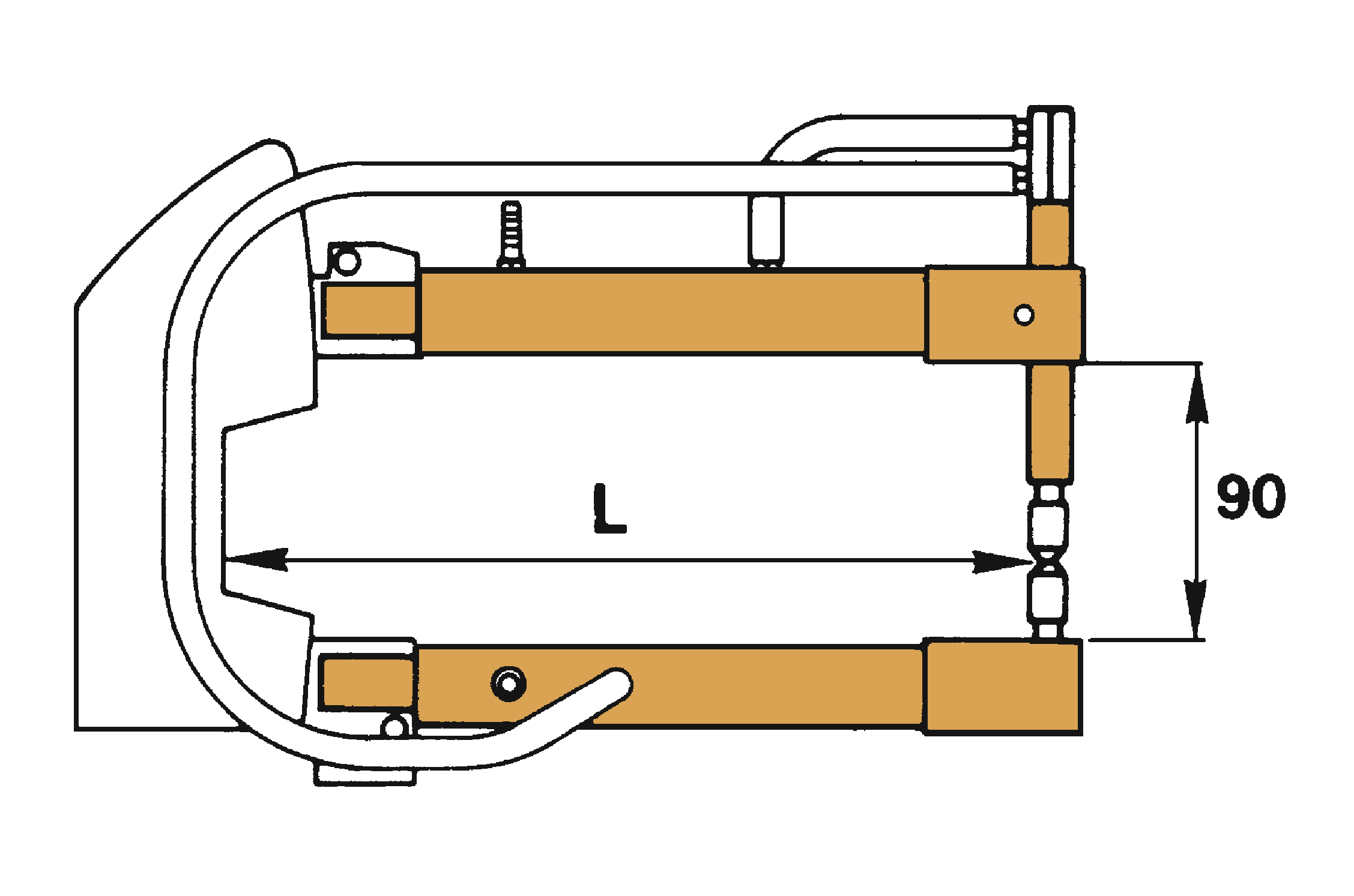 ramená L 500mm s držiakmi elektrôd pre 7903/13/15, pár