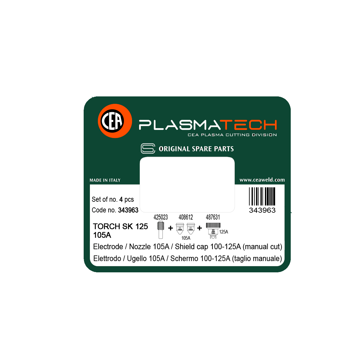 štartovací set pre rezák SK 125, 105A